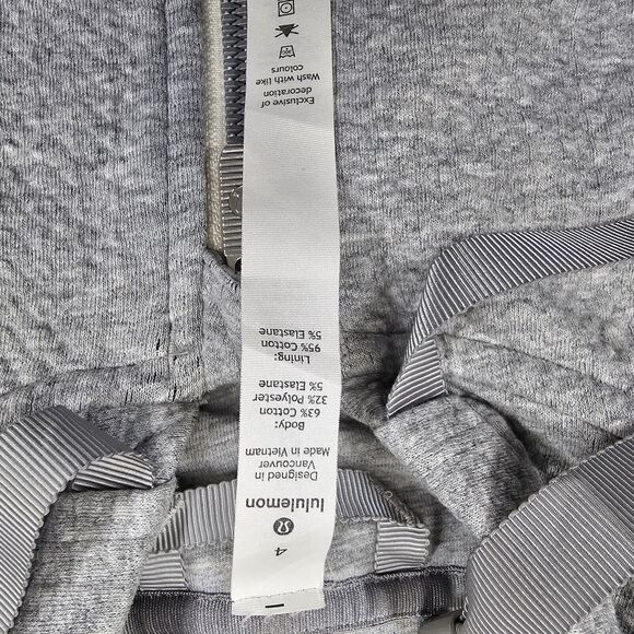 Lululemon Athletica Women's Catch a Moment Full Zip Hoodie Textured Gray Size 4 - Picture 3 of 7